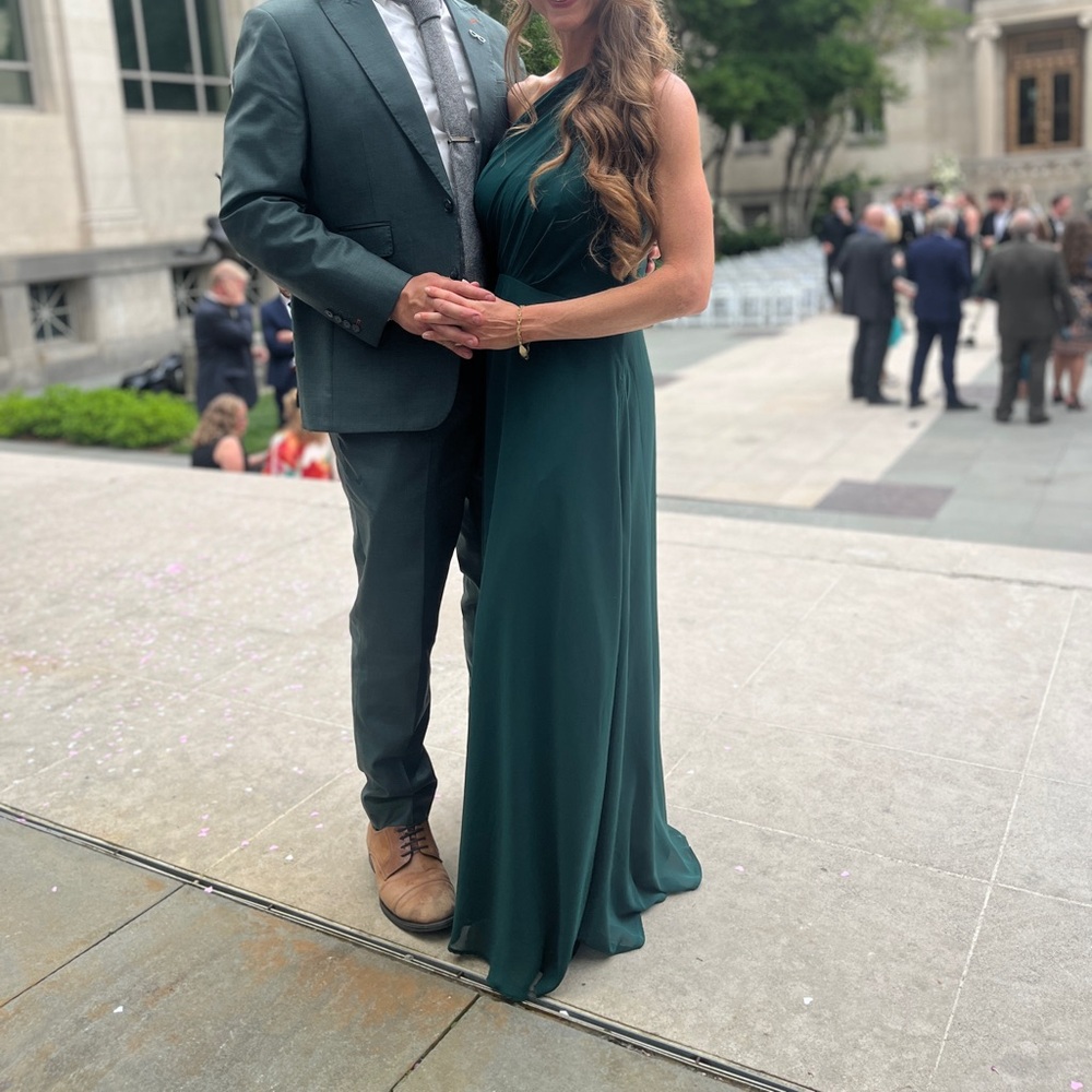 Birdy Grey Emerald Chiffon Kira Dress wedding green